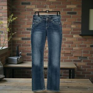 Silver Jeans‎ Women's Blue Boot Cut Jeans W25/L33 Slim 5 Pocket SUKI SURPLUS